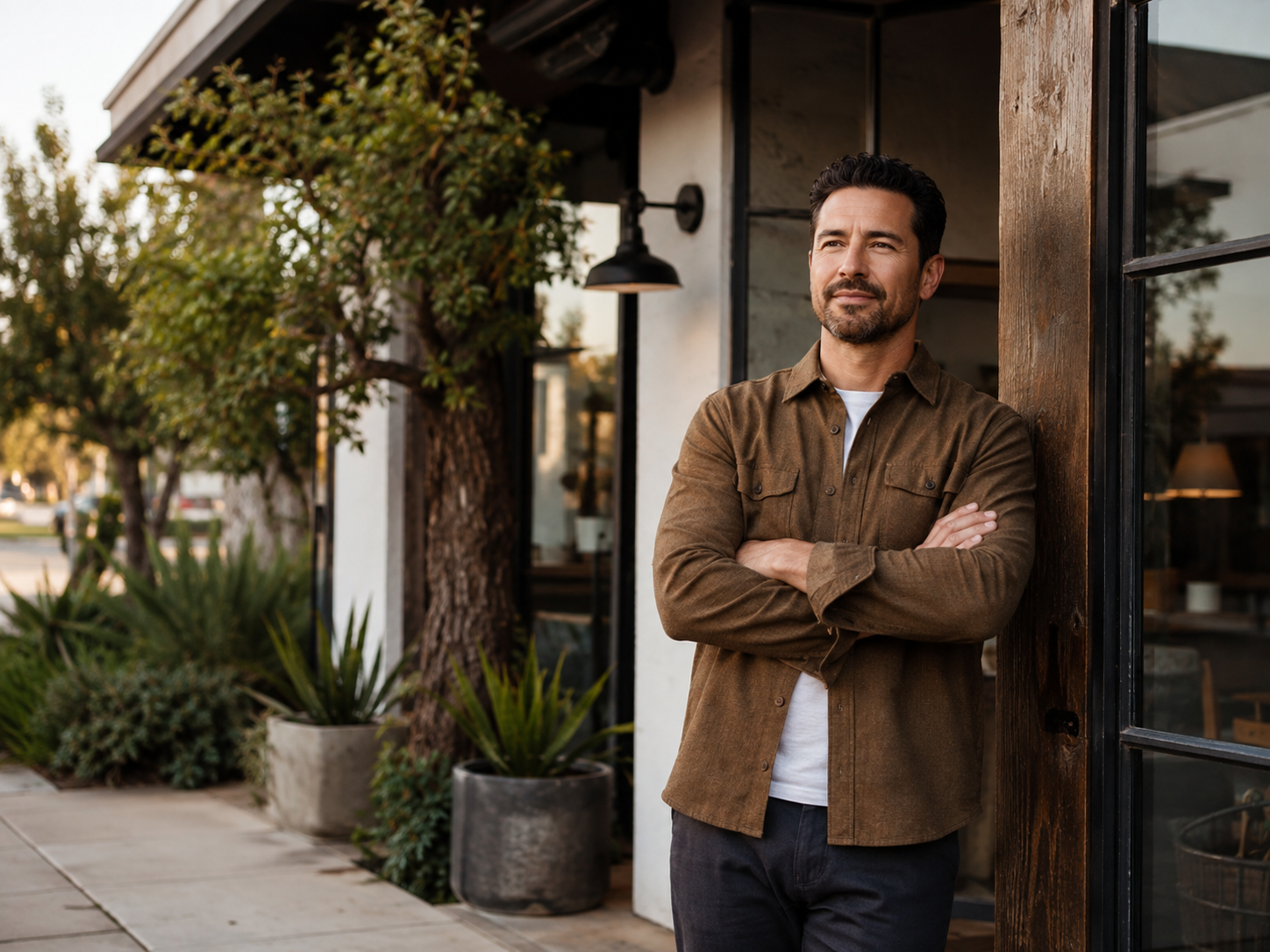 California business owner standing outside their storefront
